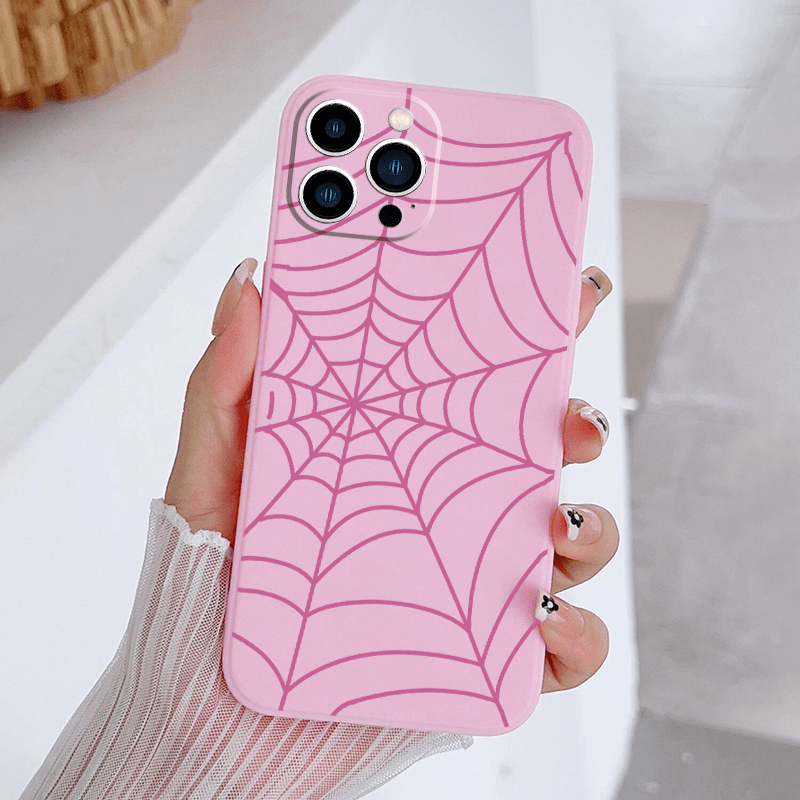 Purple Spider Pattern Phone Case Iphone 11 12 13 14 Pro - Temu