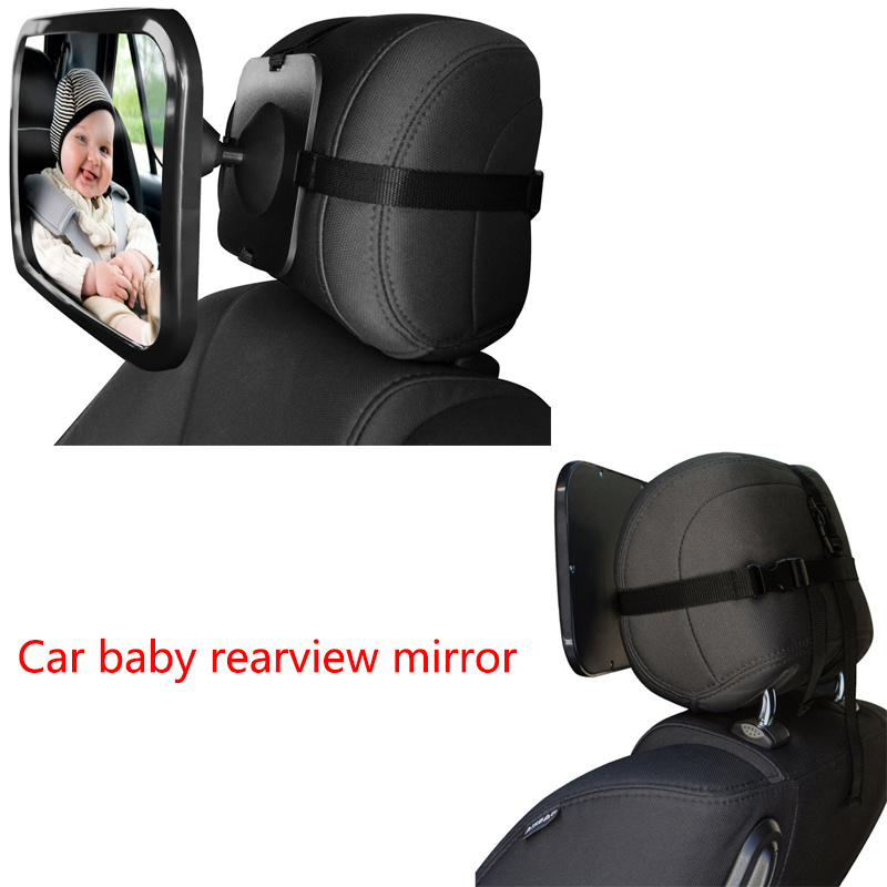 Espejo retrovisor para asiento trasero de coche de bebé, juguetes de felpa  de animales de dibujos animados, espejos ajustables para cochecito de bebé  - AliExpress