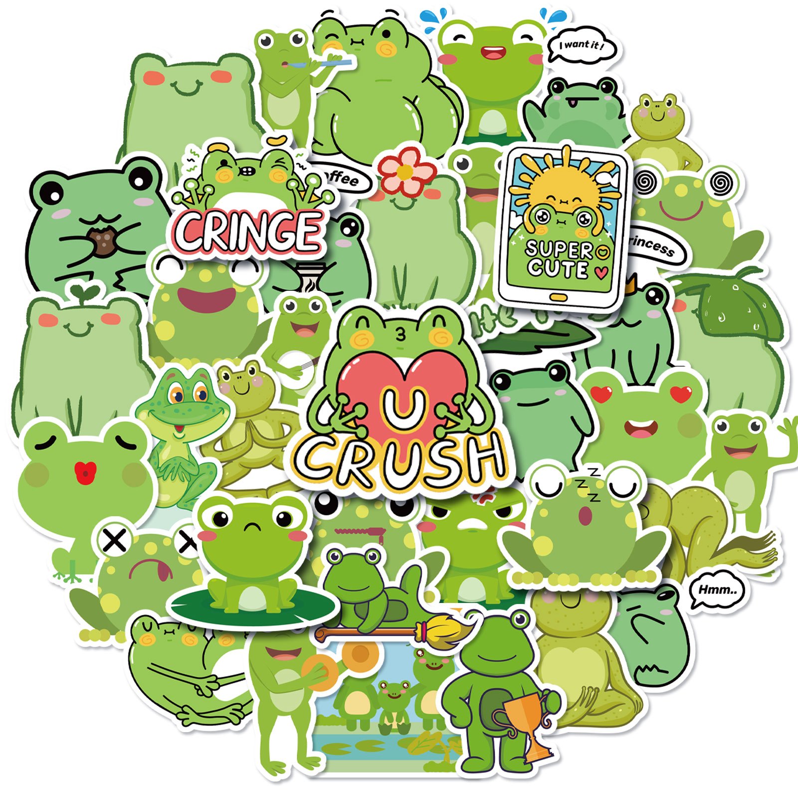 Frog Stickers, 50 PCS