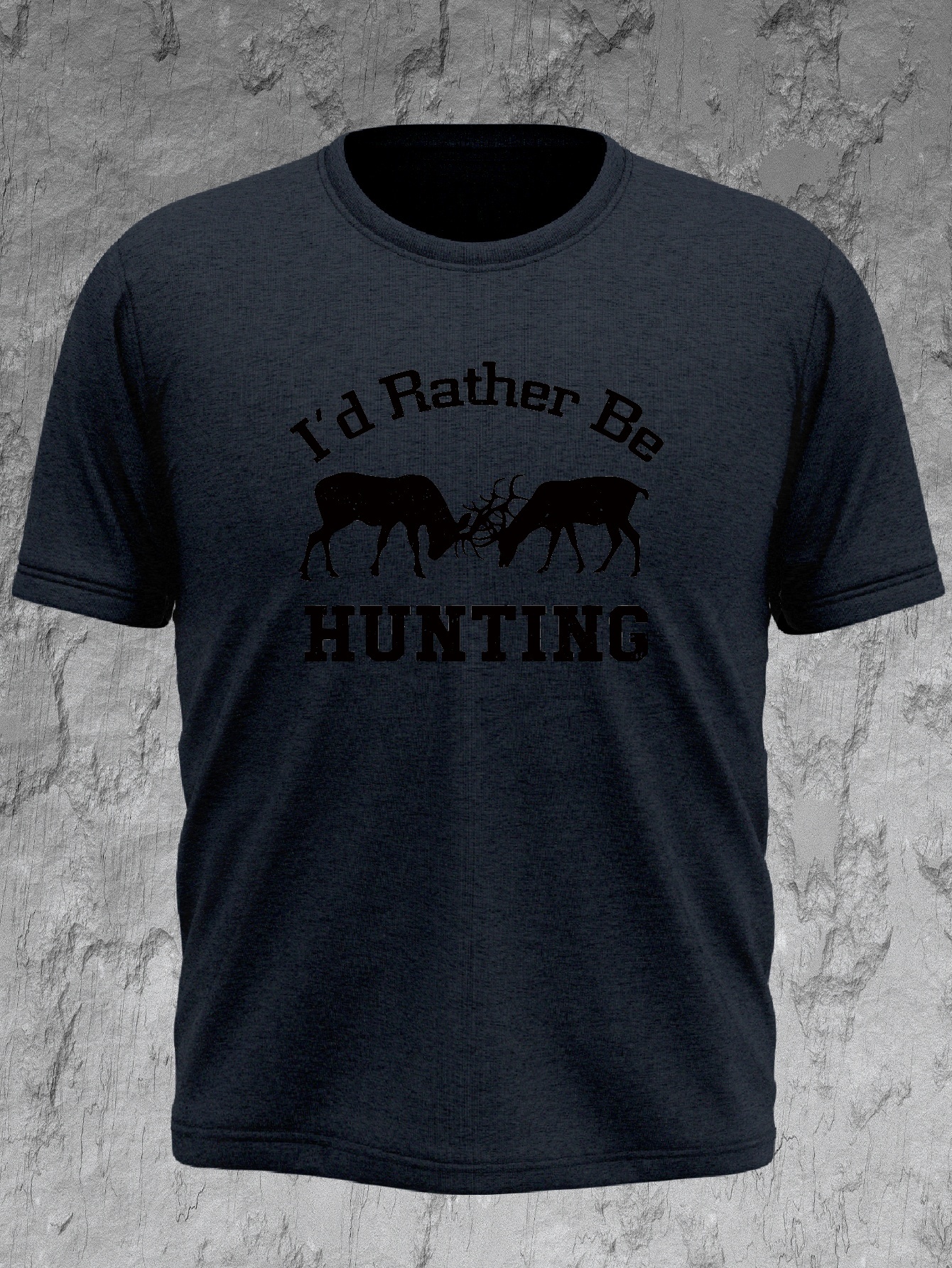 Men's Plus Size ''d Rather Hunting' Graphic Tees Summer - Temu Canada