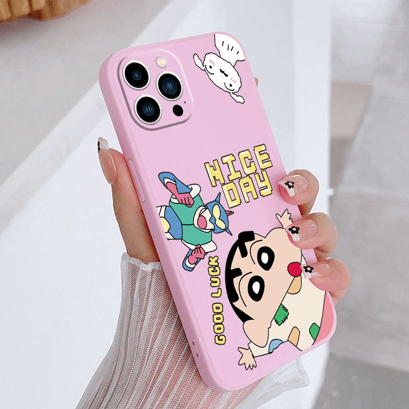 Crayon Shin-chan iPhone 14 13 12 11 Pro Max Case iPhone 13 12 Mini Case  iPhone XR iPhone XS Max Case iPhone 7 8 14 Plus iPhone SE Case 