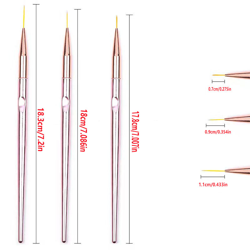 Nail Art Brushes Thin Liner Brush Detail Design Pen Set - Temu