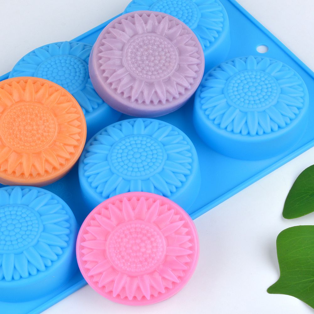 Silicone Soap Molds Round Soap Molds Silicone Shapes Flower Types Bar  Making Mould Tools Handmade DIY Circular Shape Soaps Resin