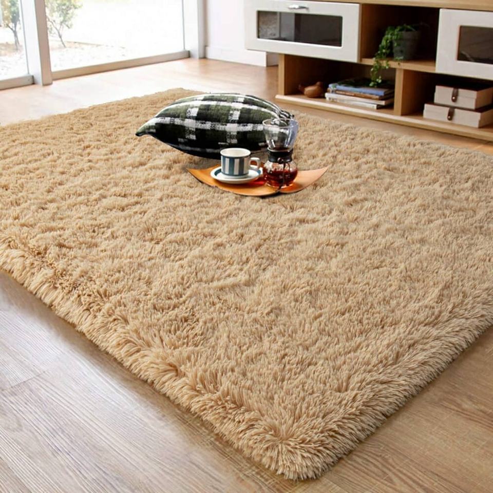 Gorilla Grip Fluffy Faux Fur Rug, Machine Washable Soft Furry Area Rugs,  Rubber Backing, Plush Floor Carpets for Baby Nursery, Bedroom, Living Room