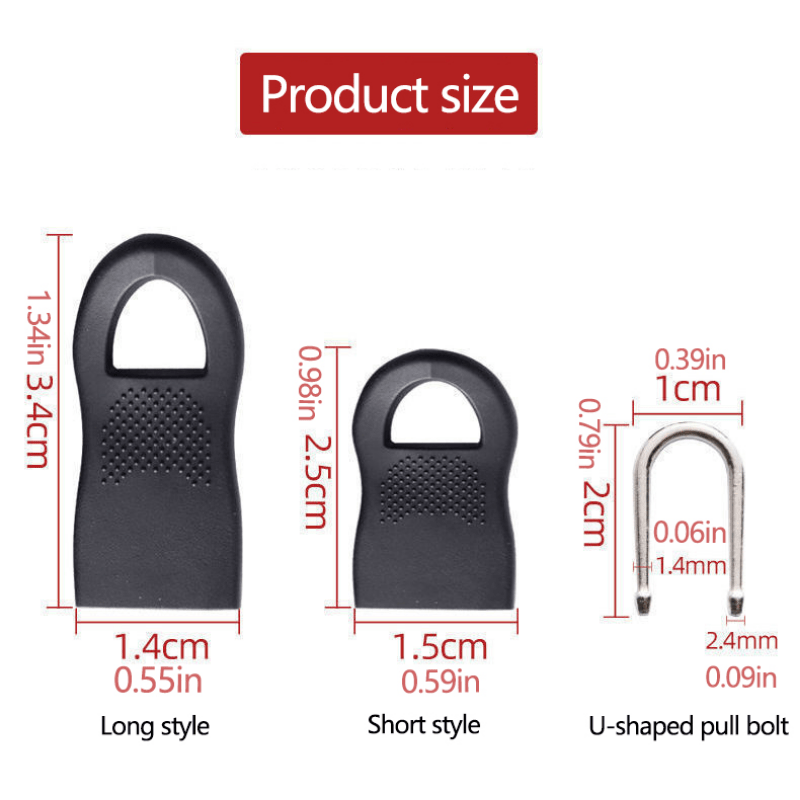 1 Set of DIY Zipper Heads Zipper Pullers Detachable Zipper Pulls for Luggage  Clothing 