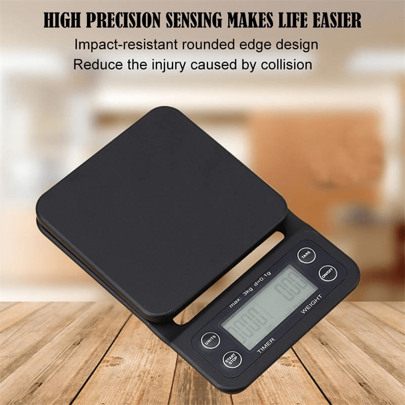 3kg/5kg 0.1g Drip Coffee Scale With Timer Kitchen Scale High