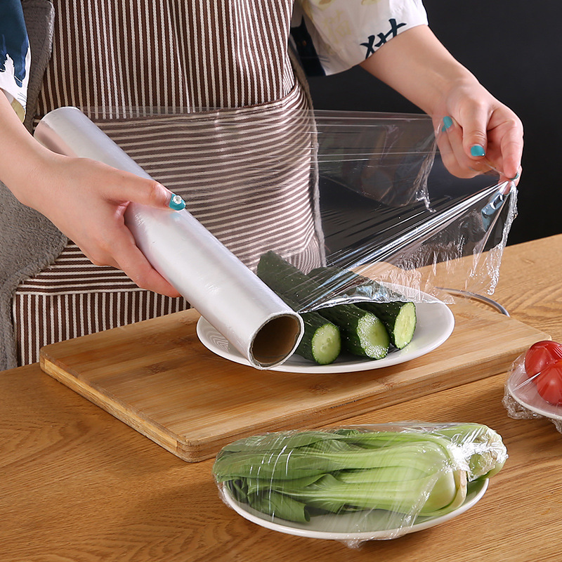 Kitchen Cling Wrap Plastic Food Wrap With Slide Cutter Bpa - Temu
