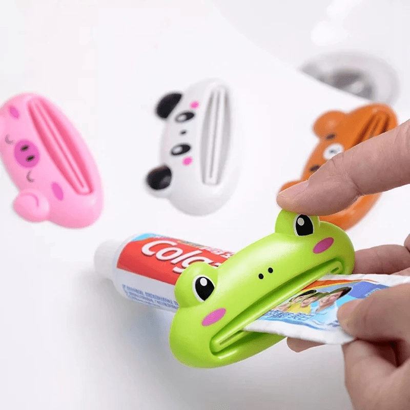 Toothpaste Squeezer Animal Plastic Rolling Holder Dispenser
