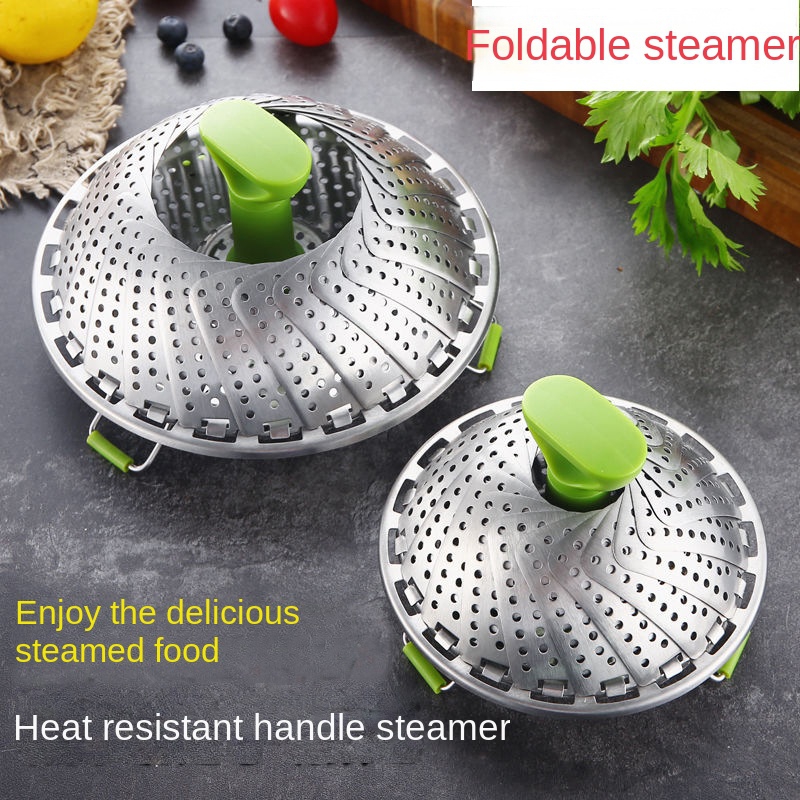 Foldable Stainless Steel Vegetable Steamer Basket Quickly - Temu