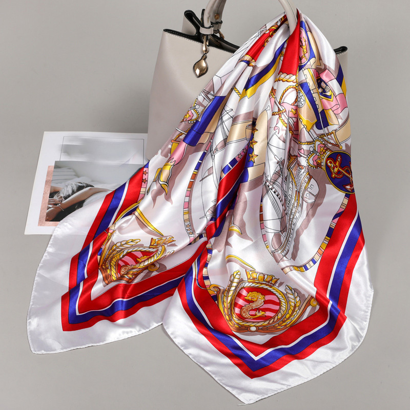 Classic Silk Shawl Square Scarf Head Wrap Bandana