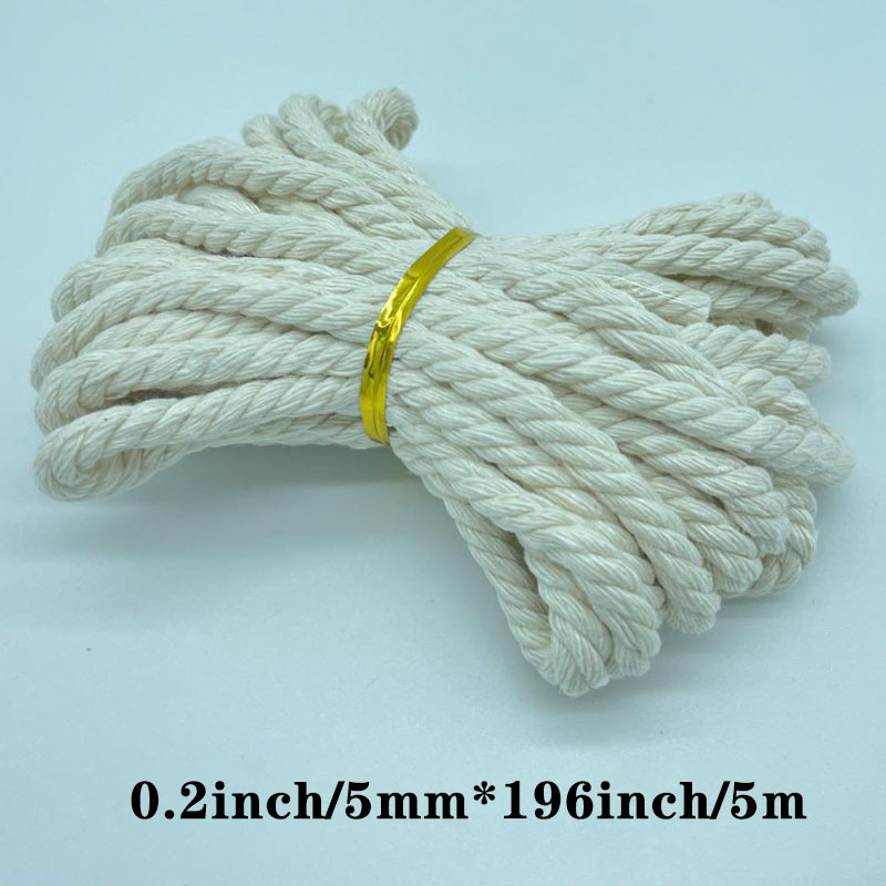 [Basic] 4mm Twisted Cotton Cord (5m/100m) Macrame DIY Handcraft | Home  Decor | Handmade Craft | Rope & Fiber