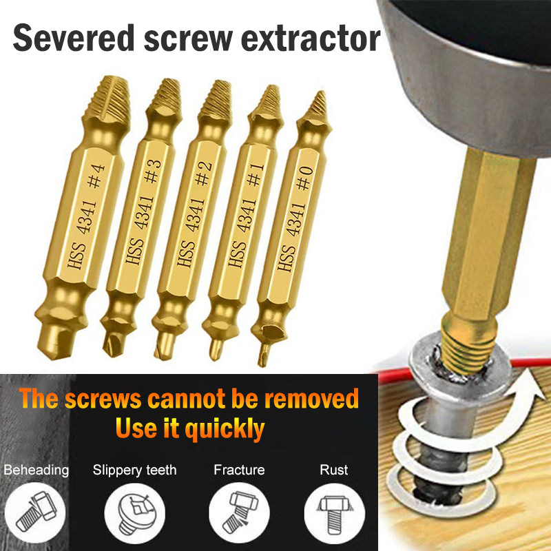 Screw Extractor Kit Alloy Steel Damaged Screw Remover Set - Temu