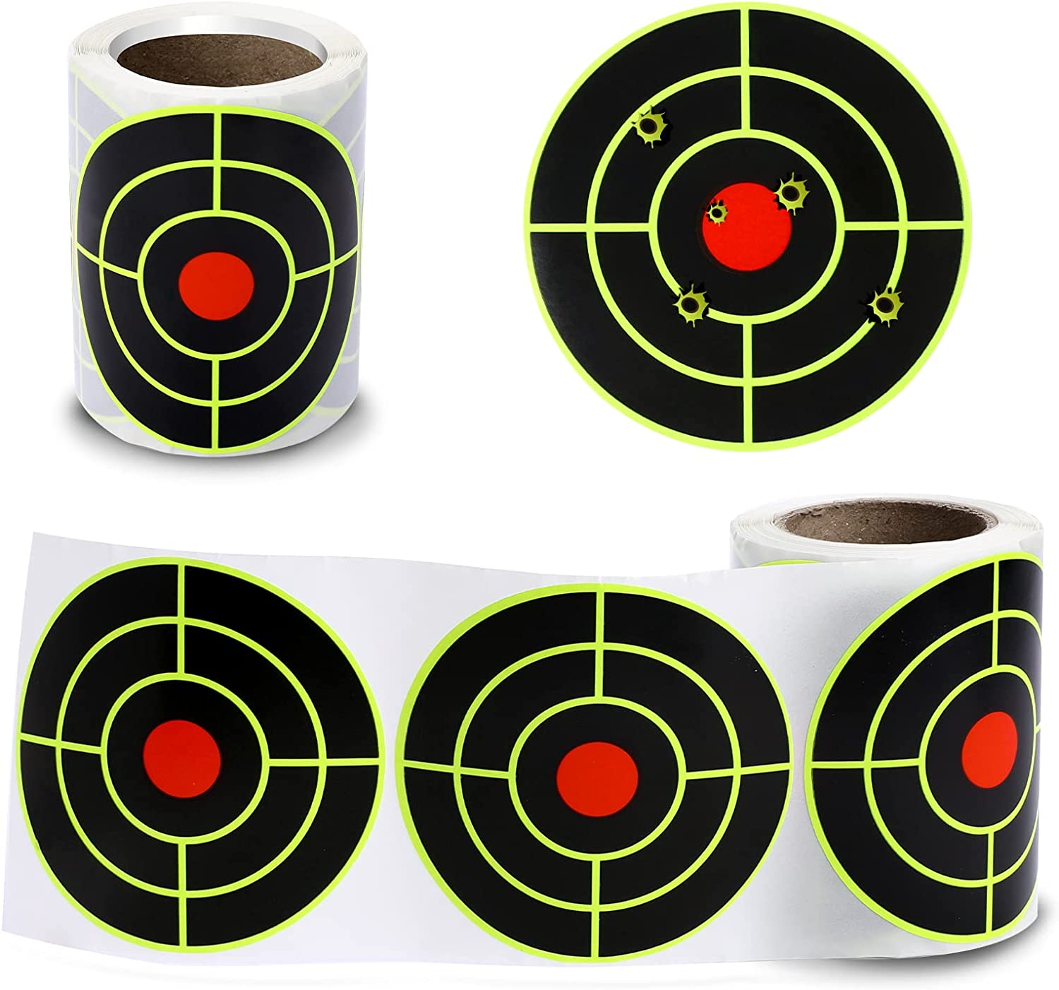 25pcs Shooting Targets With Reactive Self-Stick Splatter Paper 6 Inches For  Shooting Practice, Tactical Gear And Hunting