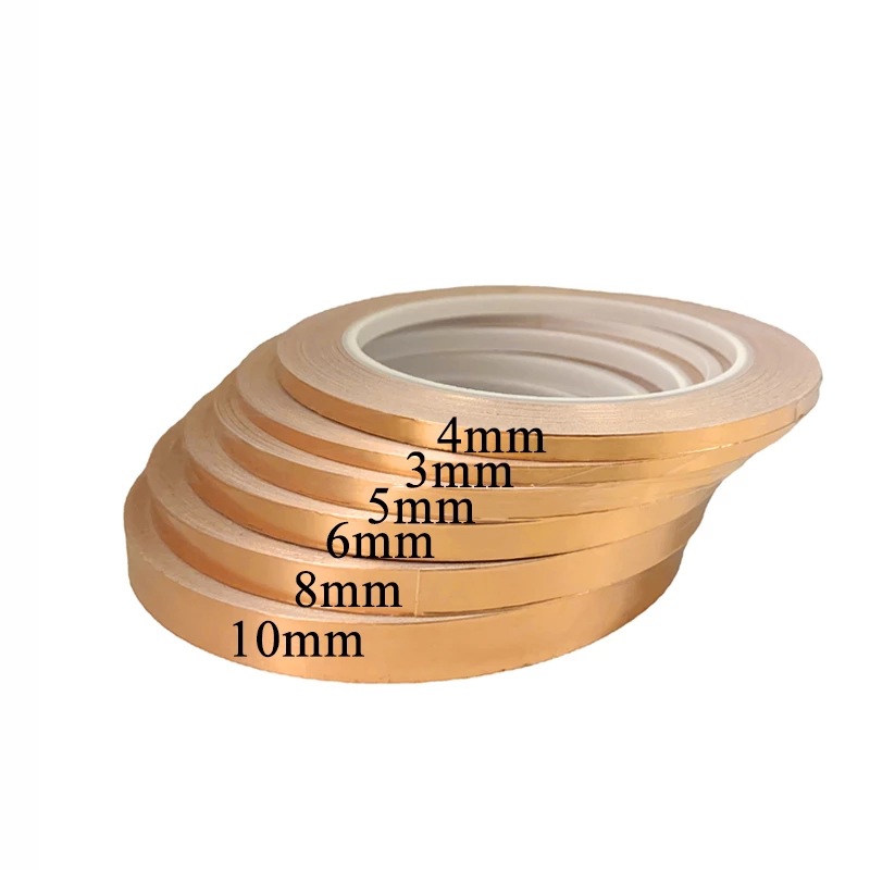 Copper Foil Tape Single-Sided Conductive Adhesive for Crafts EMI Shielding  Grounding Glue for PDA PDP 4mm/5mm/8mm/10mm