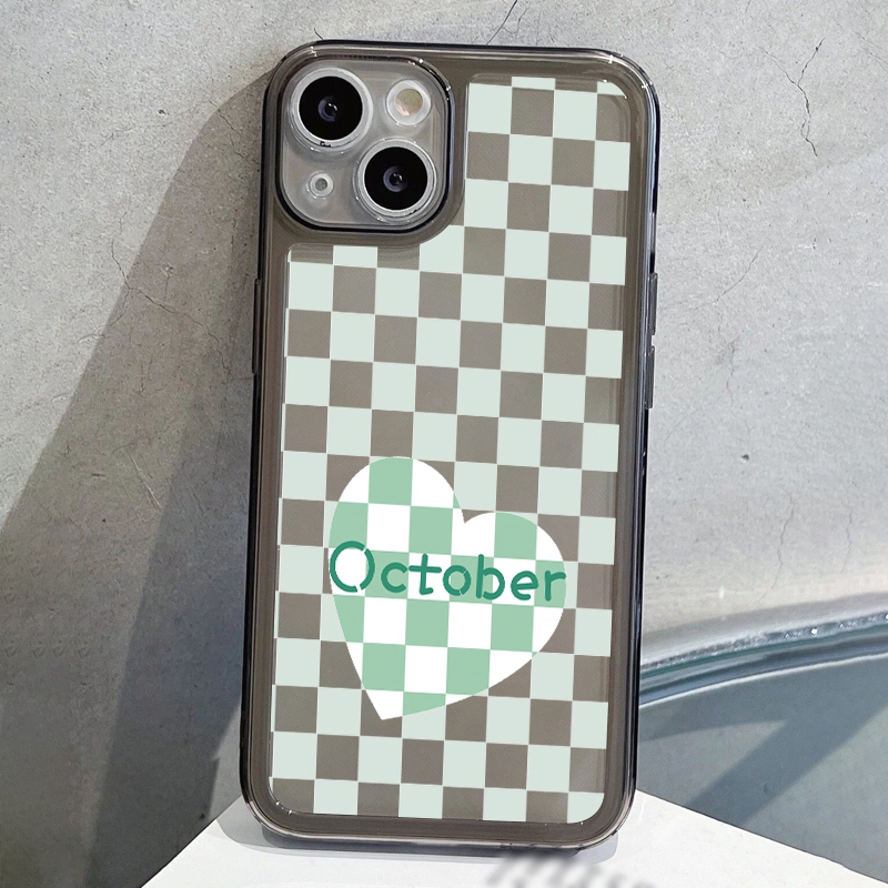 BLACK GREY Checkered Protective Phone Case iPhone 