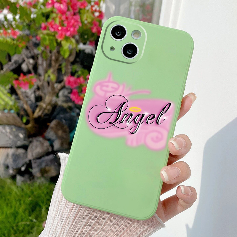 Funda de teléfono con diseño de carta de ángel rosa - Perfecta para *  iPhone 14/13/12/11/XS/XR/X/7/Plus Pro Max Mini