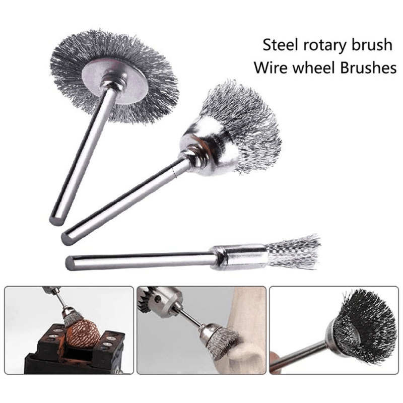 Rotary Tool Brass Wire Brush Set Wheel Cup End Brush - Temu