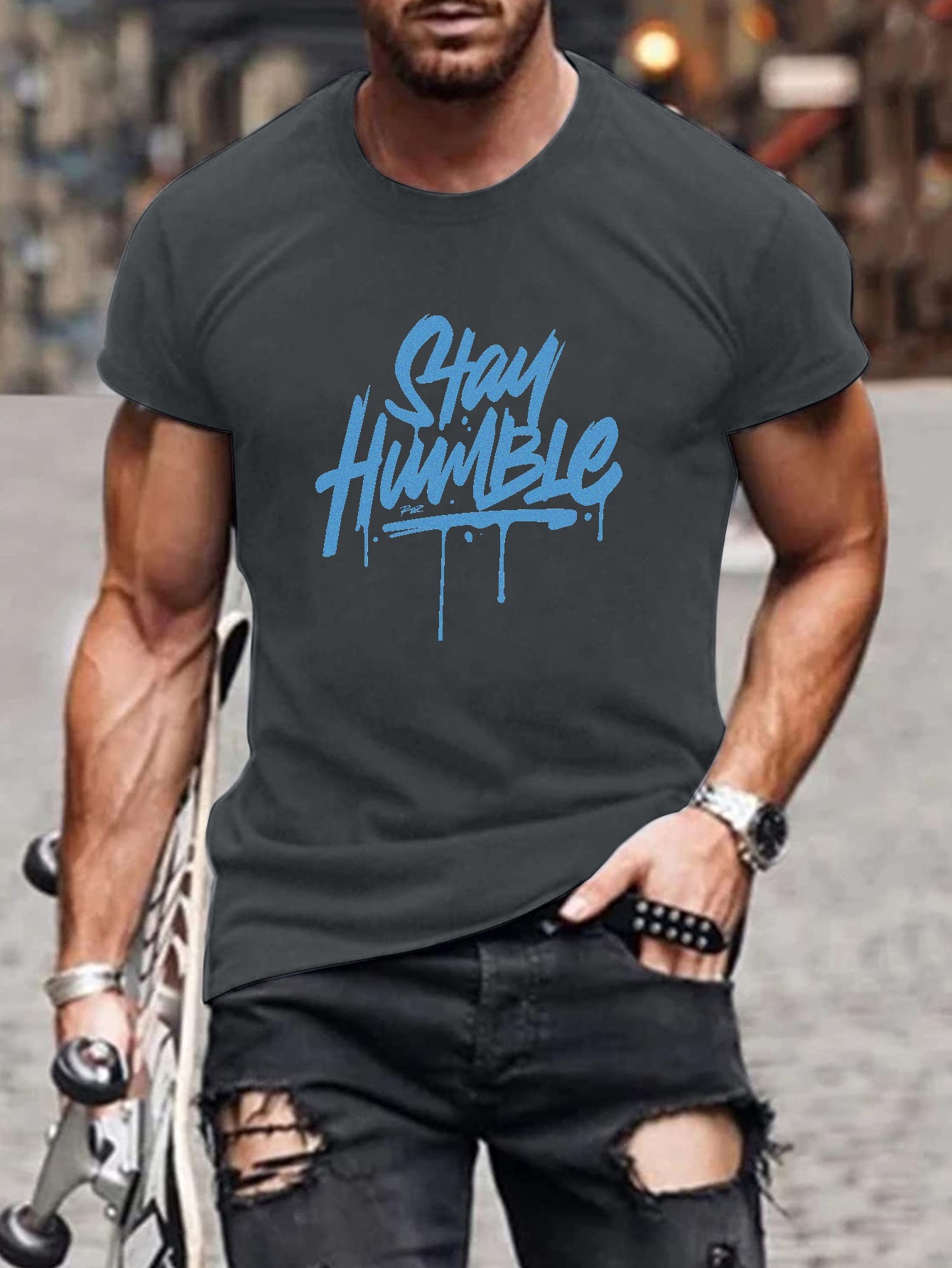 Camiseta Oversize Para Hombres - Temu Chile