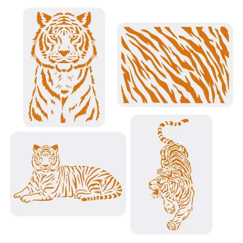Tiger Stencils For Painting Tiger Skin Pattern Drawing - Temu
