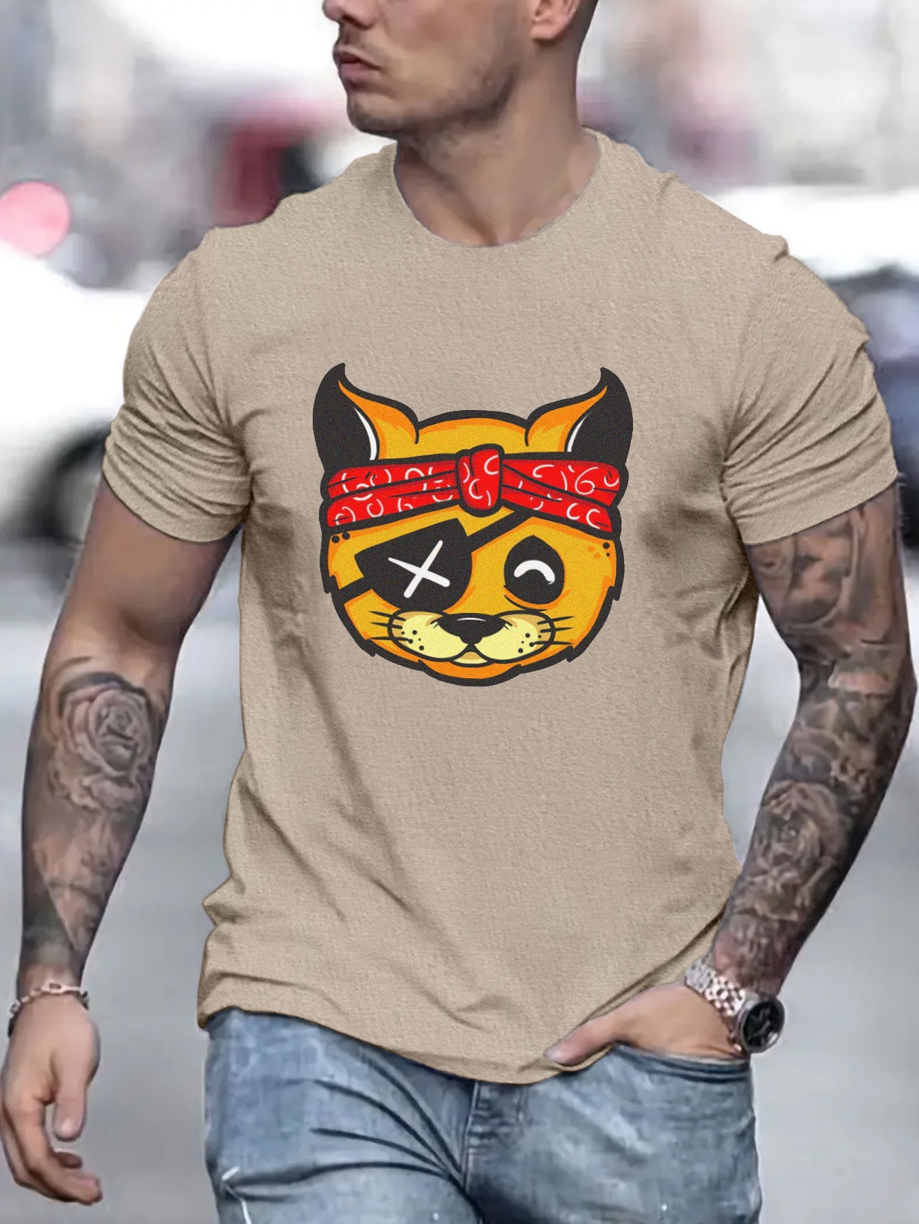 Tigermania Tiger Print Neckline T Shirt <span>AS48.03J54<span> main image 0