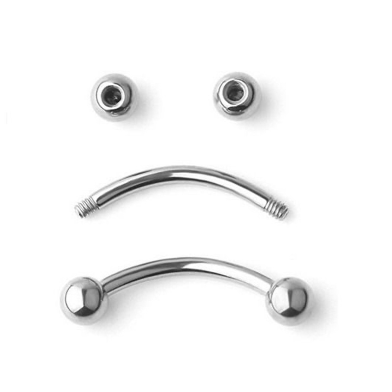 30pcs Eyebrow Piercing Jewelry Curved Barbell Kit, Men