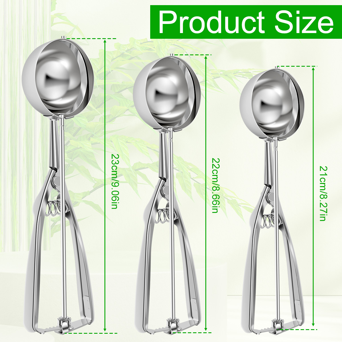 Ice Cream Scoop, Melon Spoon, Stainless Steel Spoon For Baking, Ice Cream  Digger Spoon With Trigger, Modern Dough Scoop, Reusable Melon Spoon,  Washable Dessert Spoon For Party Wedding For Restaurant Home, Kitchen