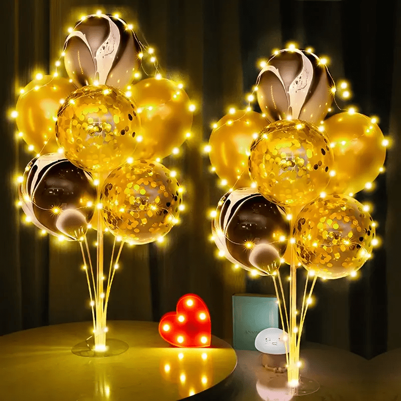 Balloon Stand Tree And Decorative Fairy String Lights Party - Temu