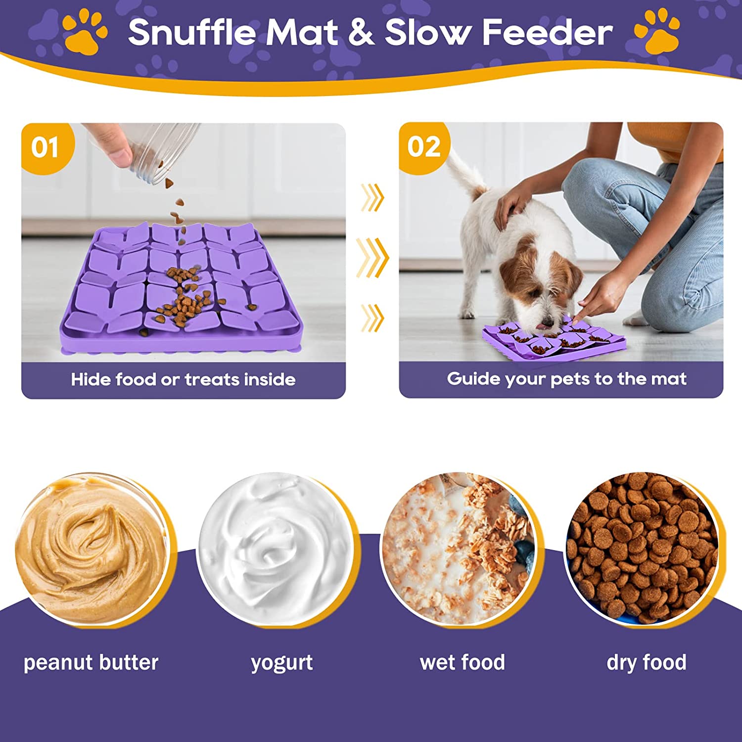 Silicone snuffle mats are great for mental enrichment for your pet and