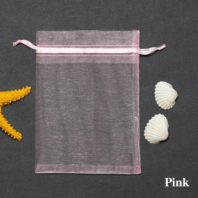 100pcs Organza Drawstrings Bags Jewelry Gift Package Yarn Pouch