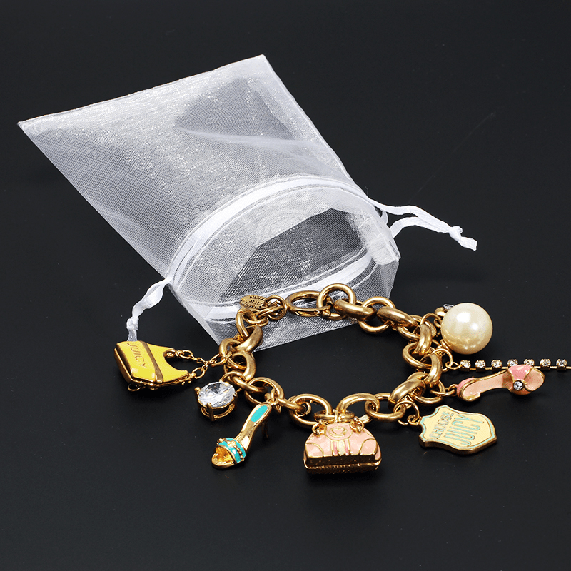 100pcs Organza Drawstrings Bags Jewelry Gift Package Yarn Pouch