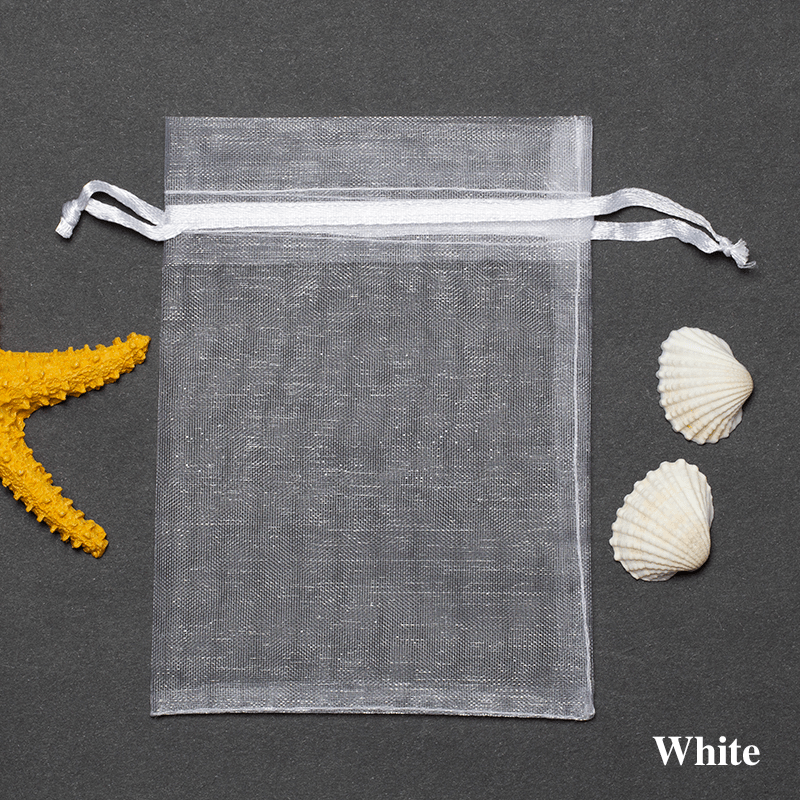 100pcs Organza Drawstrings Bags Jewelry Gift Package Yarn Pouch