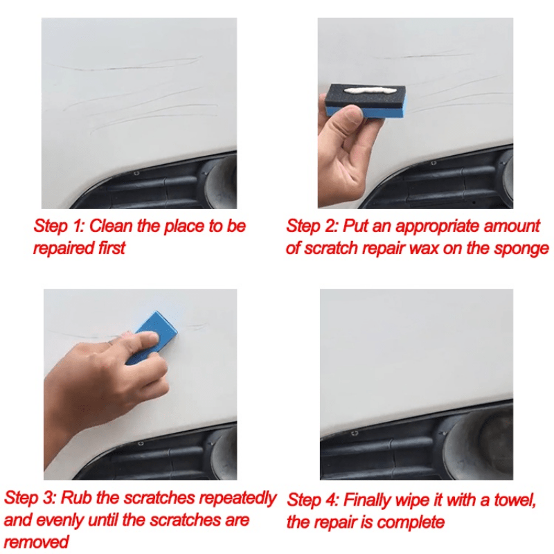 Car Scratch Remover Kit For Car-Bike Scratches repair Car Paint Polishing  Wax Kit Sponge Body