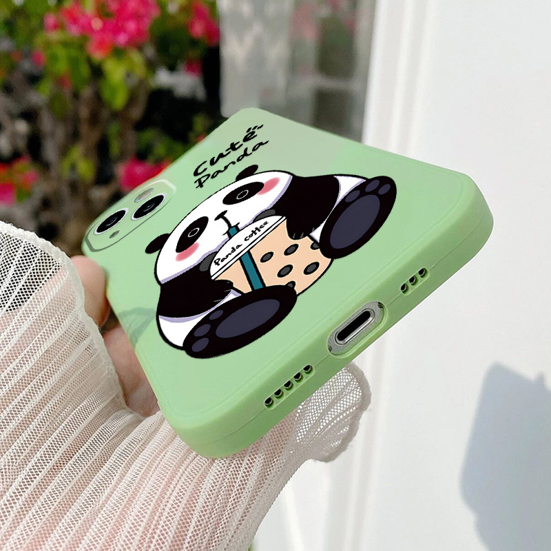 Zl4905 Panda 006 (panda Drinking Milk Tea) Cellphone Case - Temu