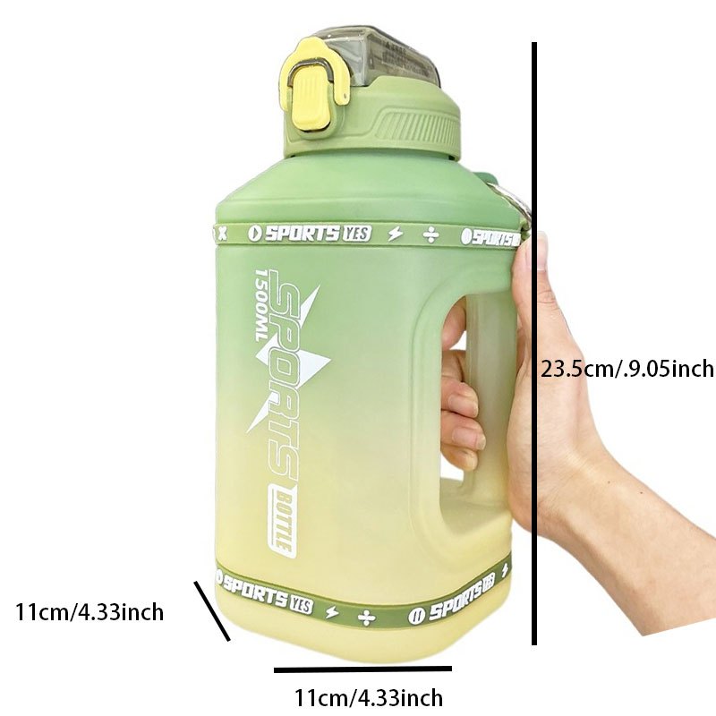 1pc Summer Extra Large Capacity Sports Water Bottle Withstand High