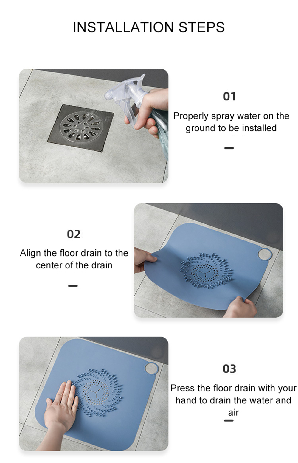 Aojuxix Shower Drain Hair Catcher/Drain Strainer/Shower Drain Cover for  Bathroom Floor Drain, Stainless Steel