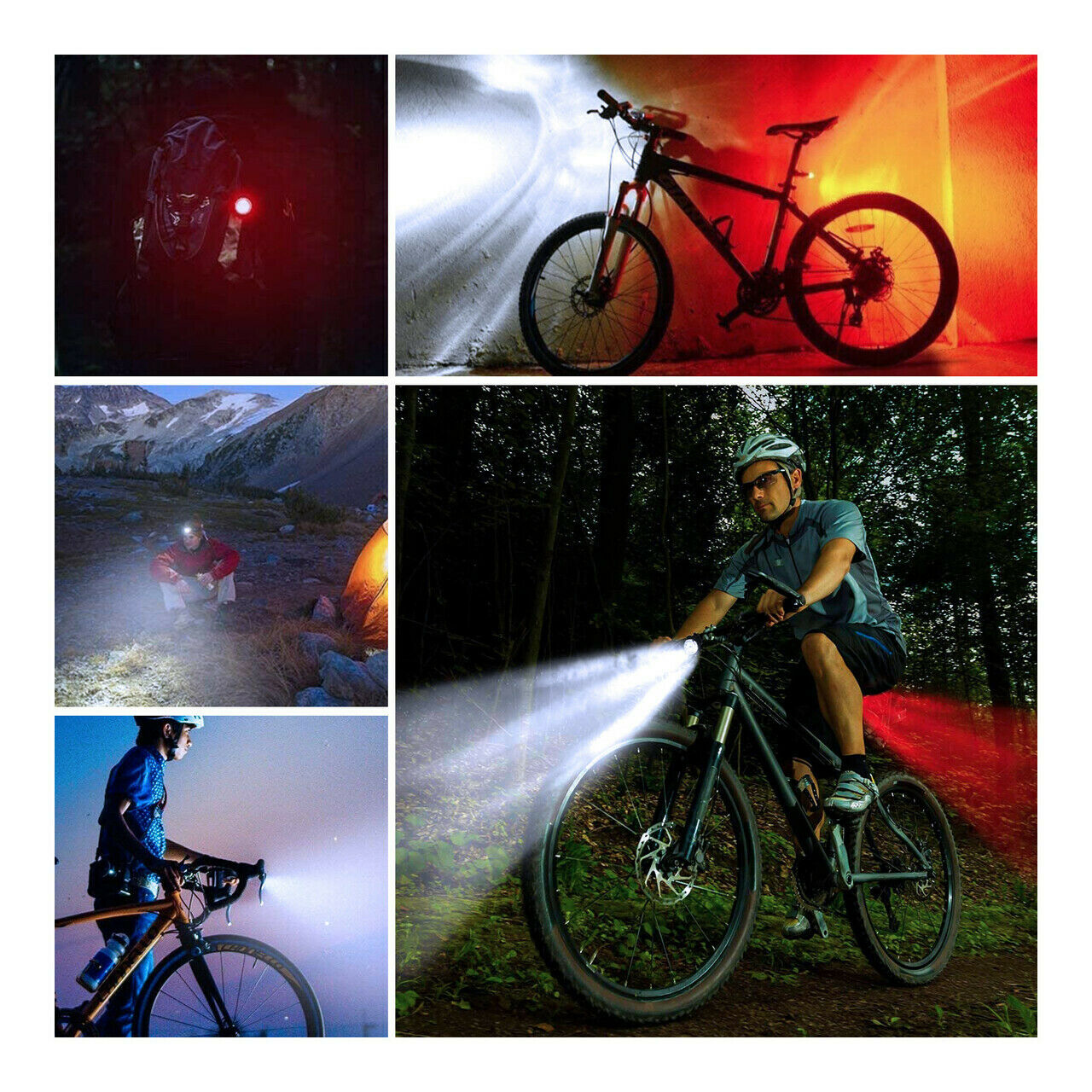 Ironwood Banana Juego de luces para bicicleta, luces de ciclismo  recargables por USB de 400 lúmenes y luz trasera de bicicleta, 3 modos de  luz, se