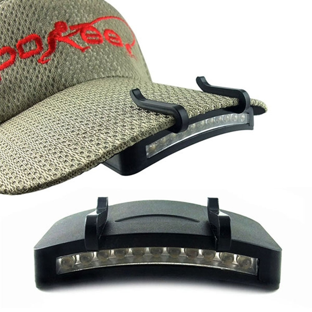 Clip On LED Hat Light Cap Headlight Headlamp Flashlight Lamp for
