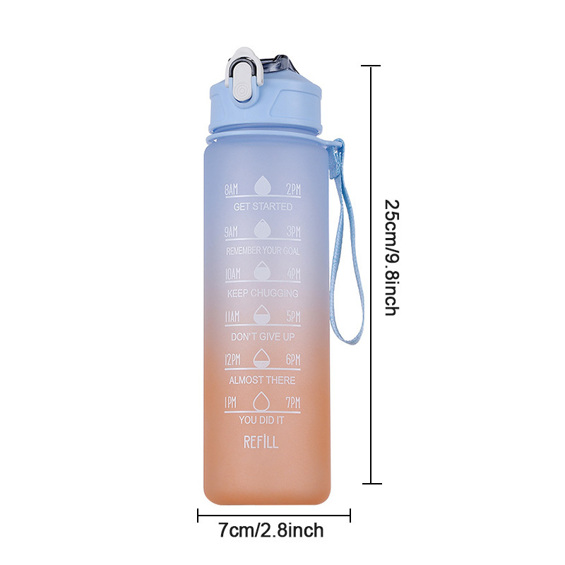 2 Liters Large Capacity Gradient Water Bottle Portable - Temu