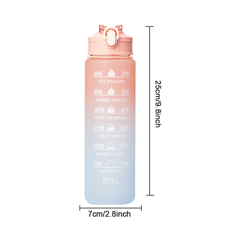 2 Liters Large Capacity Gradient Water Bottle Portable - Temu