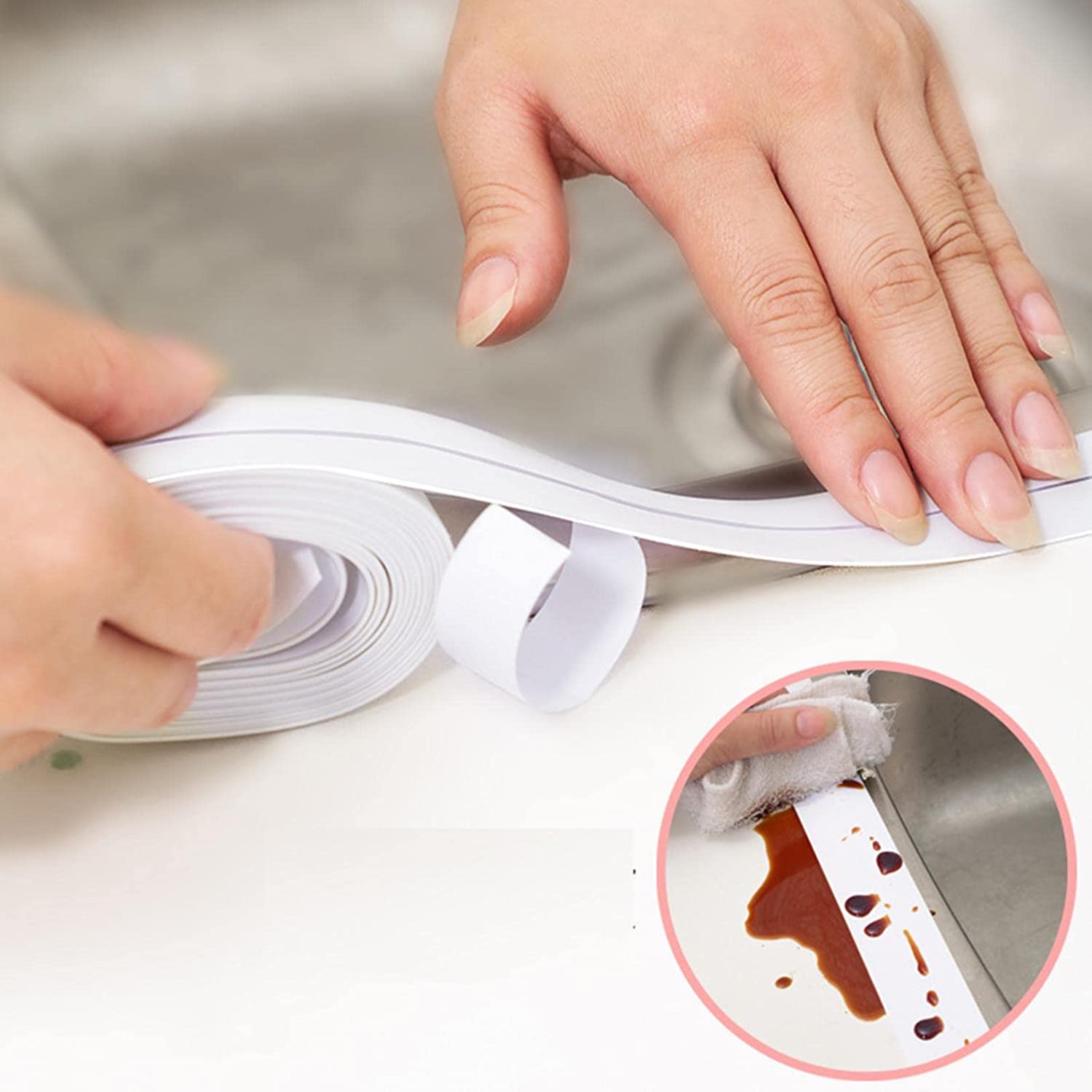 Self adhesive Bath Kitchen Caulk Tape Sealant Strip Rubber Temu