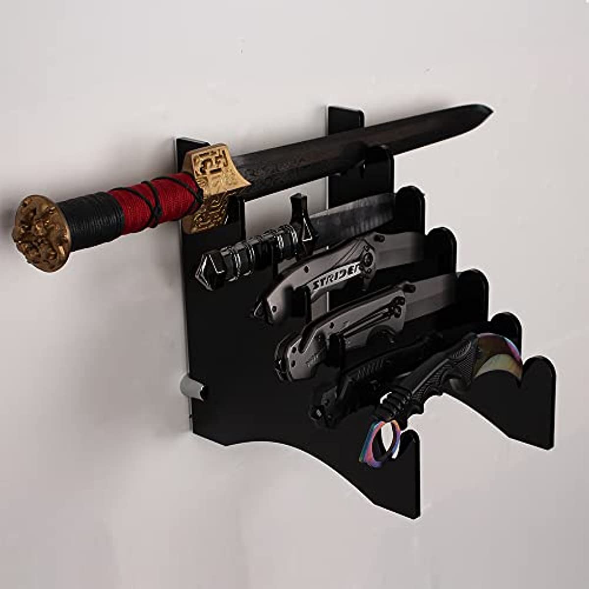 Knife Rack Wall Mount Knife Rack Butterfly Knife Display - Temu