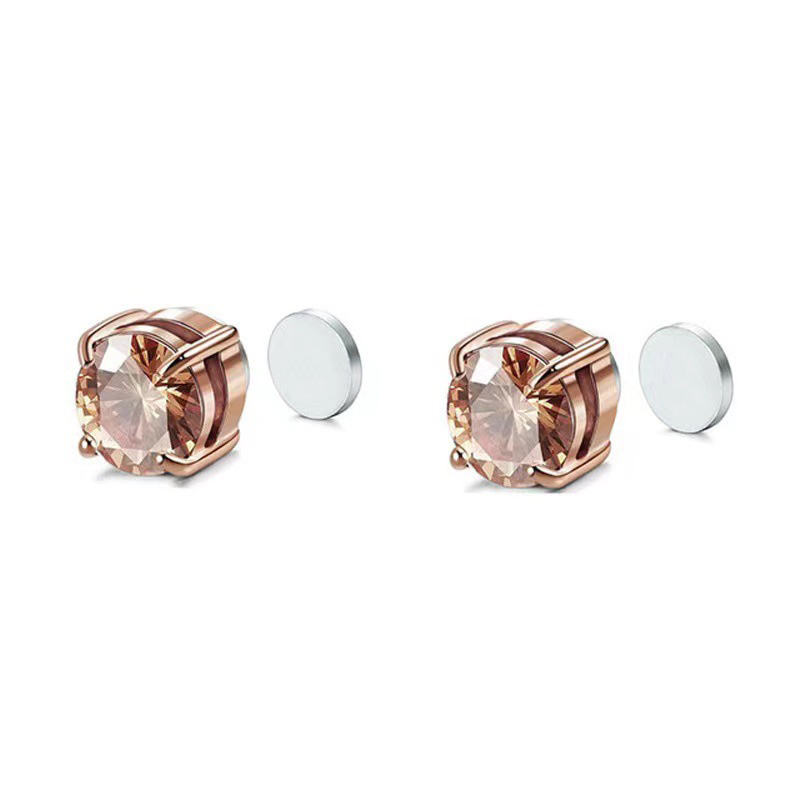 Stainless Steel Cubic Zirconia Stud Earring, 6 Sizes Round Clear Earring  Studs Set For Women And Men - Temu Australia