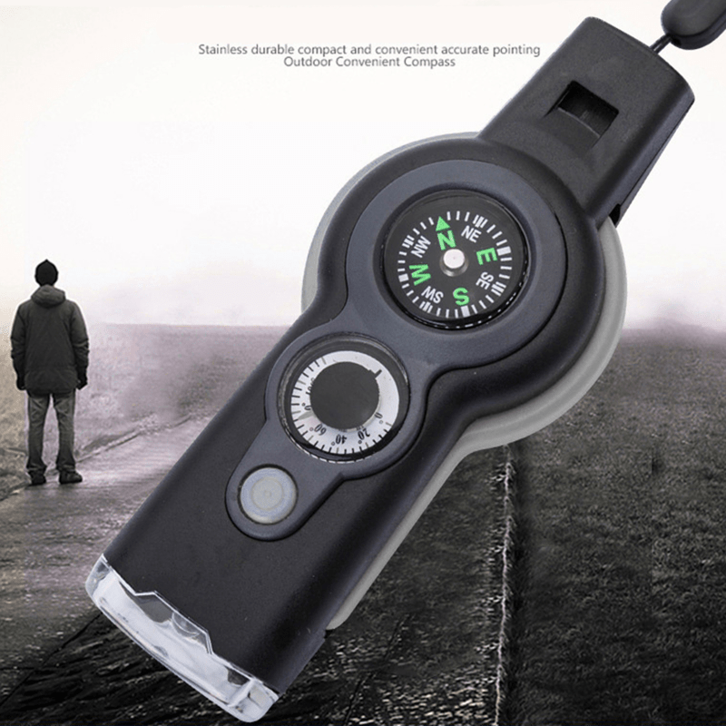 Multi-functional Emergency Survival Whistle With Compass, Thermometer, And  Magnifier - Ideal For Hiking, Camping And Fishing - Temu