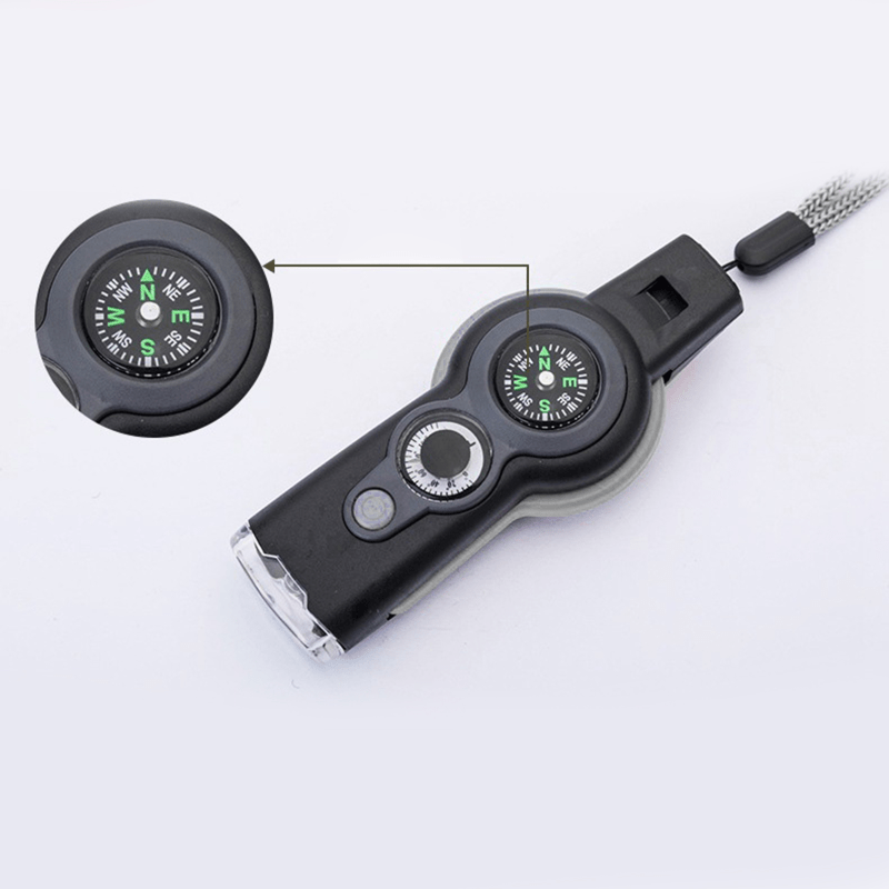 Multi-functional Emergency Survival Whistle With Compass, Thermometer, And  Magnifier - Ideal For Hiking, Camping And Fishing - Temu