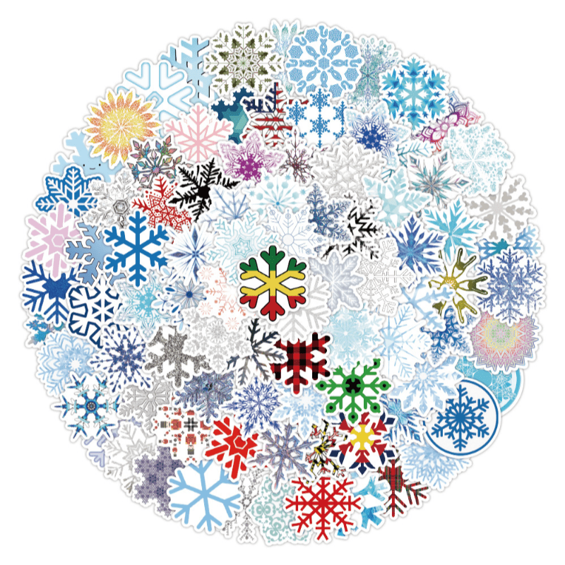 Cartoon Personality Decorative Snowflake Stickers Diy Laptop - Temu