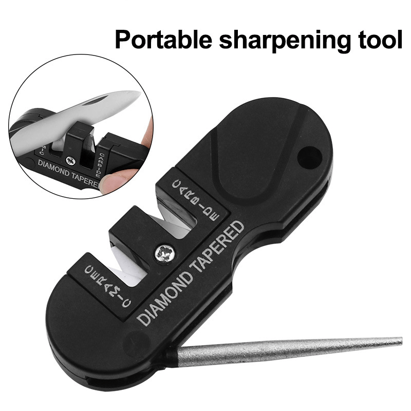 Pocket Knife Diamond Outdoor Sharpener Tool Scissor Sharpen Fish Hook  Tungsten Ceramic Whetstone Camp Hunting Portable Sharpener For Food Trucks