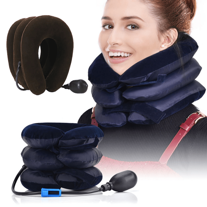 Eva Neck And Shoulder Relaxer C shape Cervical Traction - Temu