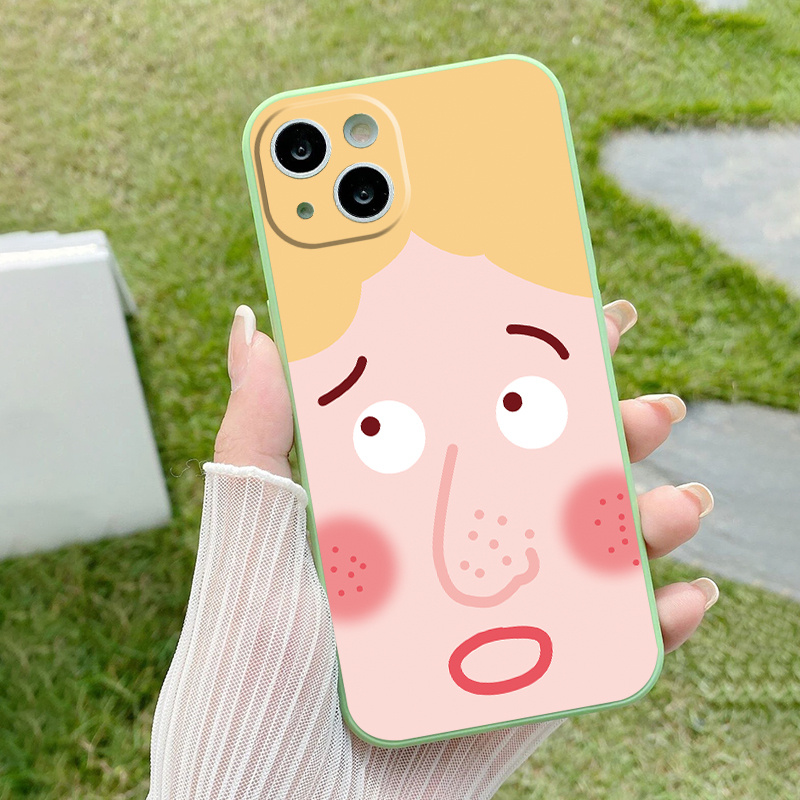 a girl with yellow hair and pockmarked face phone case for iphone 14 pro max 14 pro 14 plus 14 13 pro max 13 pro 13 mini 13 12 pro max 12 pro 12 12 mini 11 pro max 11 pro 11 xs max xr x 7 plus nice gift for men women girl boyfriend 1