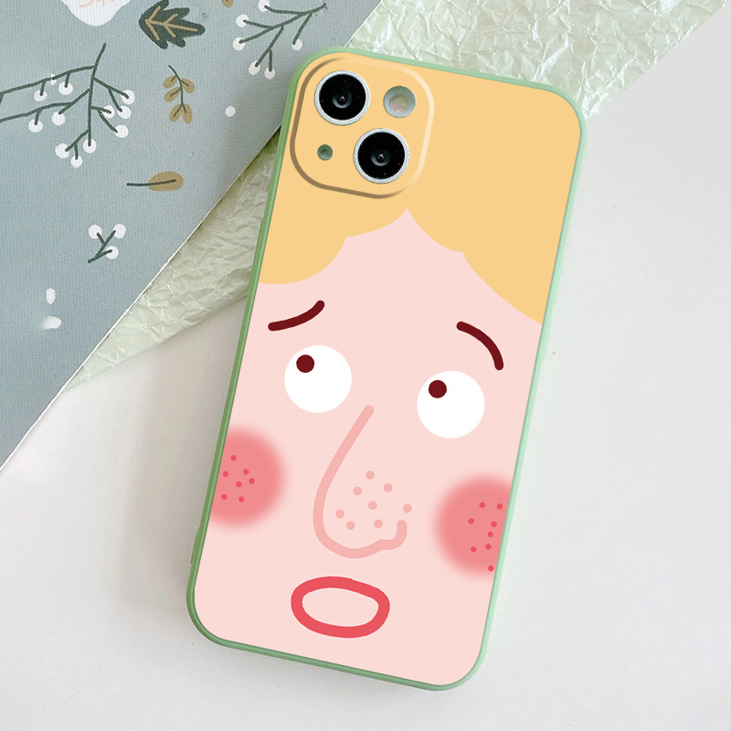 a girl with yellow hair and pockmarked face phone case for iphone 14 pro max 14 pro 14 plus 14 13 pro max 13 pro 13 mini 13 12 pro max 12 pro 12 12 mini 11 pro max 11 pro 11 xs max xr x 7 plus nice gift for men women girl boyfriend 3