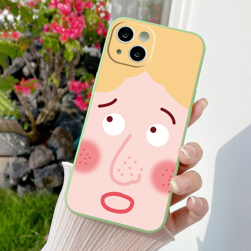 a girl with yellow hair and pockmarked face phone case for iphone 14 pro max 14 pro 14 plus 14 13 pro max 13 pro 13 mini 13 12 pro max 12 pro 12 12 mini 11 pro max 11 pro 11 xs max xr x 7 plus nice gift for men women girl boyfriend 2